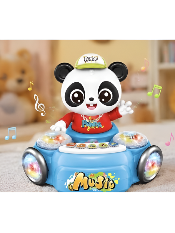 Interactive Panda Musical Toy with Colorful LED Lights and Rotating Action Blue– Bump and Go Dancing Musical Animal Toy  LMI16916