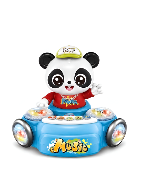 Interactive Panda Musical Toy with Colorful LED Lights and Rotating Action Blue– Bump and Go Dancing Musical Animal Toy  LMI16916