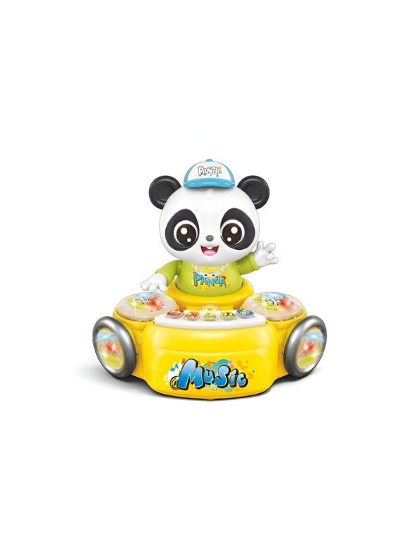 Interactive Panda Musical Toy with Colorful LED Lights and Rotating Action Green– Bump and Go Dancing Musical Animal Toy  LMI16916