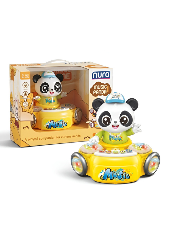 Interactive Panda Musical Toy with Colorful LED Lights and Rotating Action Green– Bump and Go Dancing Musical Animal Toy  LMI16916