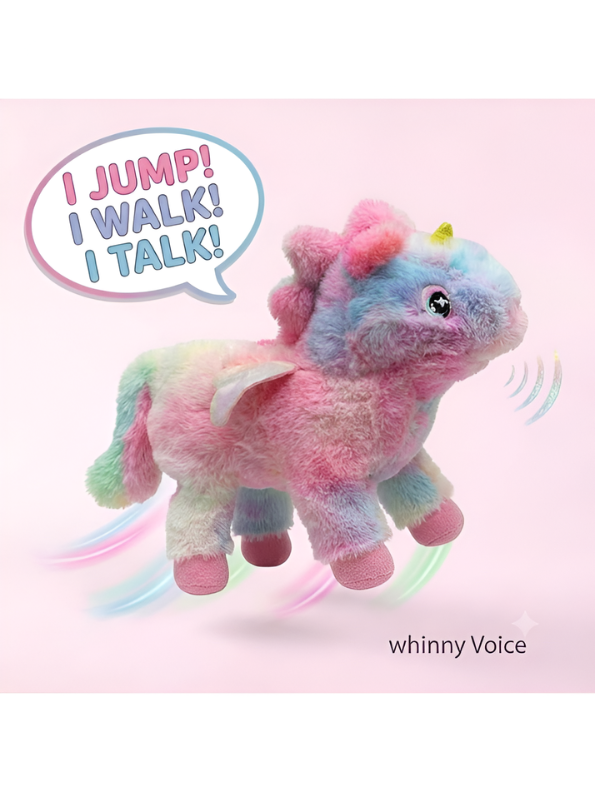 Interactive Rainbow Unicorn Plush Musical Toy for Kids – Walking Electronic Stuffed Animal with Sound Effects, Motion & Wings | Cute Soft Toy Gift for Toddlers, Girls & Boys TV5752