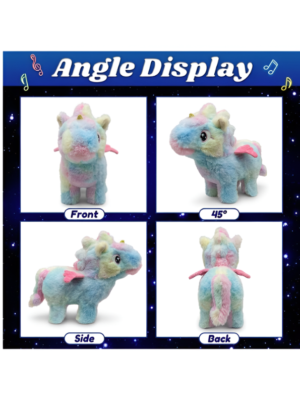 Interactive Rainbow Unicorn Plush Musical Toy for Kids – Walking Electronic Stuffed Animal with Sound Effects, Motion & Wings | Cute Soft Toy Gift for Toddlers, Girls & Boys TV5752
