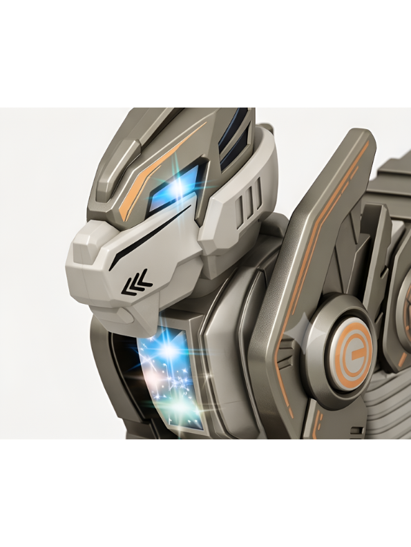 Interactive Robotic Mecha Tiger Action Figure – Electronic Sci-Fi Mechanical Animal Toy with Glowing LED Eyes and Light-Up Effects TV2981