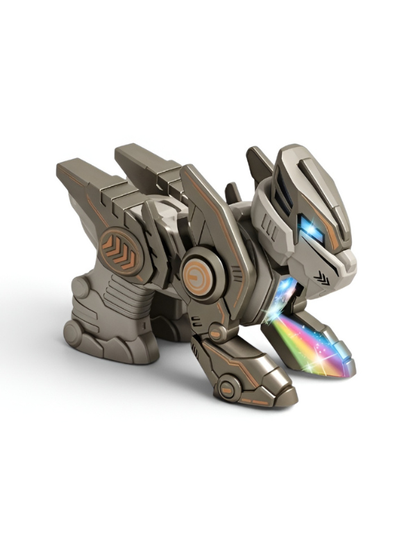 Interactive Robotic Mecha Tiger Action Figure – Electronic Sci-Fi Mechanical Animal Toy with Glowing LED Eyes and Light-Up Effects TV2981