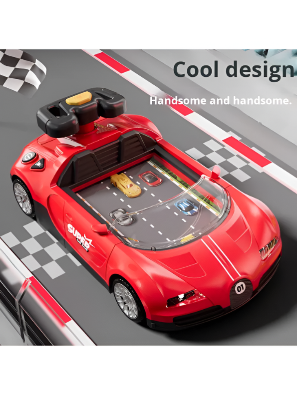 Interactive Sports Car Driving Simulation – Red Realistic Racing Experience MD668
