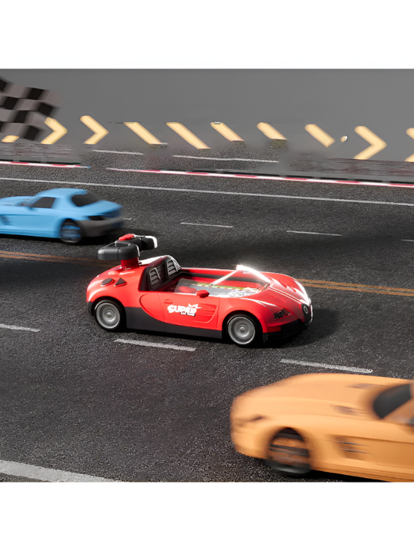 Interactive Sports Car Driving Simulation – Red Realistic Racing Experience MD668