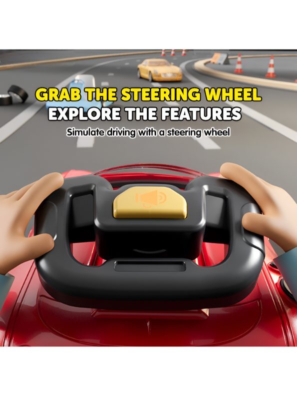 Interactive Sports Car Driving Simulation – Red Realistic Racing Experience MD668