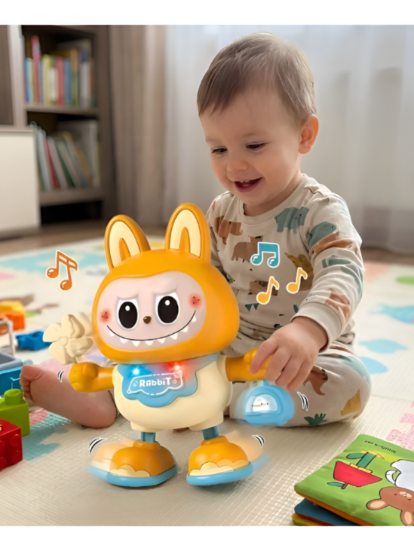 Interactive Swinging Labubu Dancing Robot Toy with Music and Lights LMI16878