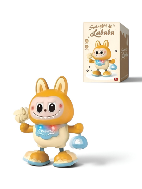 Interactive Swinging Labubu Dancing Robot Toy with Music and Lights LMI16878
