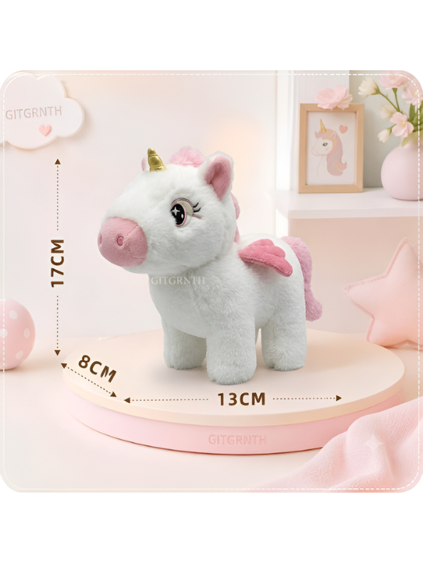 Interactive White Rainbow Unicorn Plush Musical Toy for Kids – Walking Electronic Stuffed Animal with Sound Effects, Motion & Wings | Cute Soft Toy Gift for Toddlers, Girls & Boys TV5752