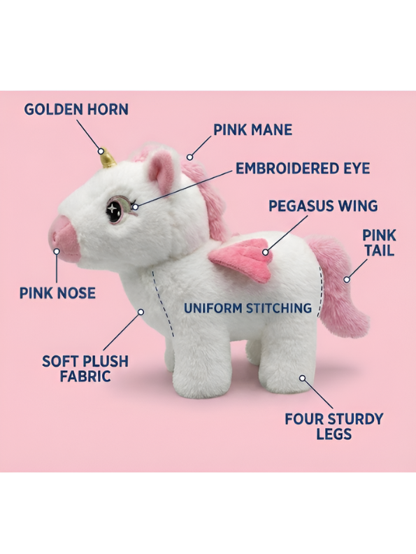 Interactive White Rainbow Unicorn Plush Musical Toy for Kids – Walking Electronic Stuffed Animal with Sound Effects, Motion & Wings | Cute Soft Toy Gift for Toddlers, Girls & Boys TV5752