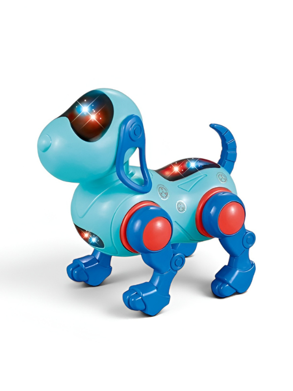 Interactive Walking Robot Dog Toy with LED Lights & Music | Battery Operated Puppy LMI13224.