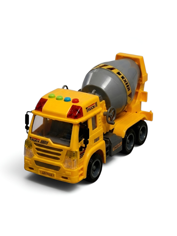 Interactive yellow Toy Cement Mixer Truck for Toddlers with Lights & Sound LMI16920