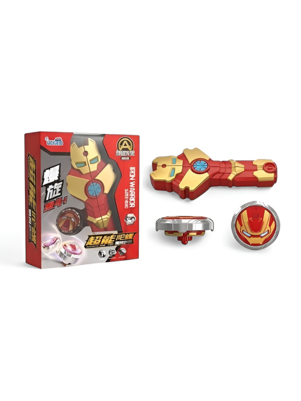 Iron Warrior Superhero Spinning Top Toy Set TV3035.