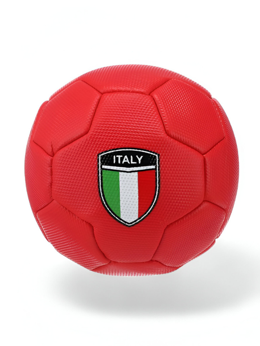 Italy Soccer Ball – Italian National Team Crest Official Training Football Red LMI13142.