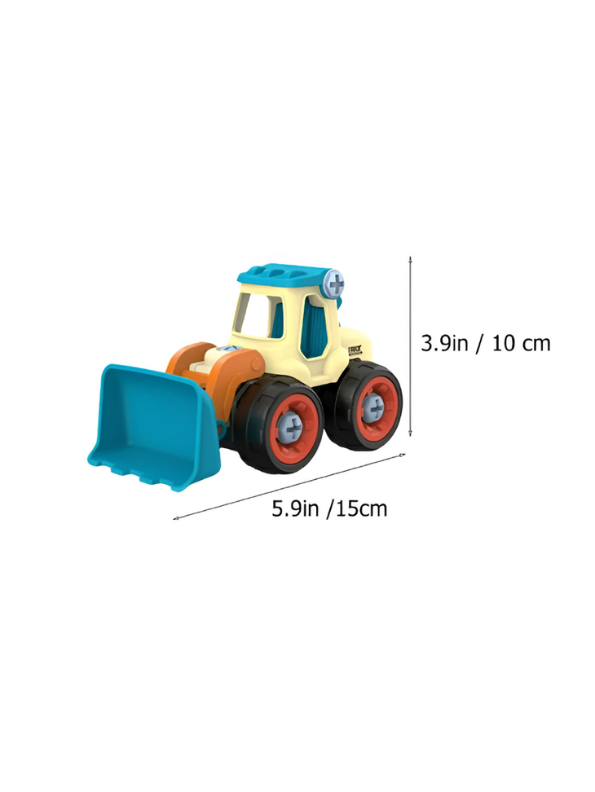 Blue - JCB Excavator Toy Set for Kids – Pack of 4 Construction Vehicles with Screwdriver – Build & Play Trucks for Boys & Girls LMI11185.