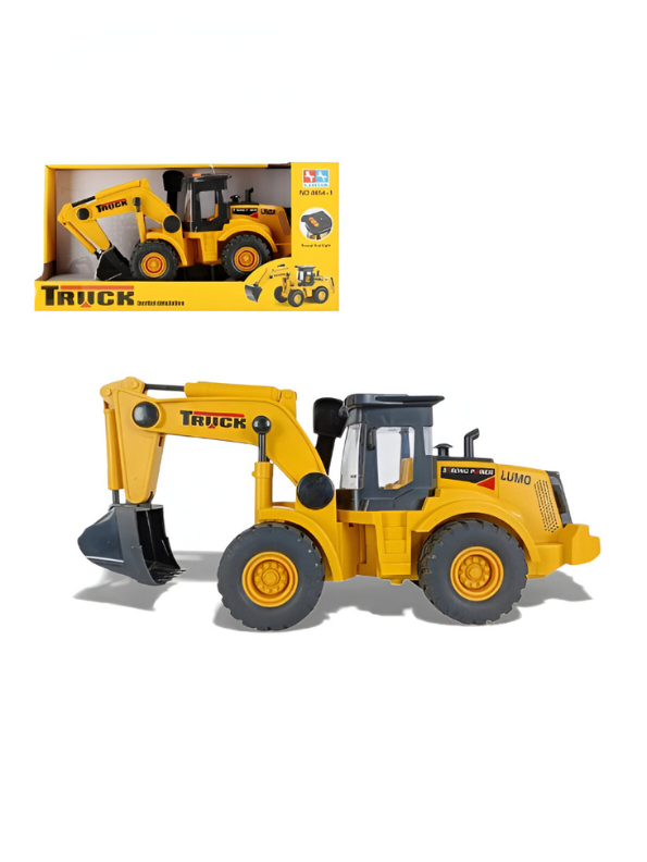 JCB Excavator Toy Truck – Pull Back Construction Vehicle for Kids LMI12254.