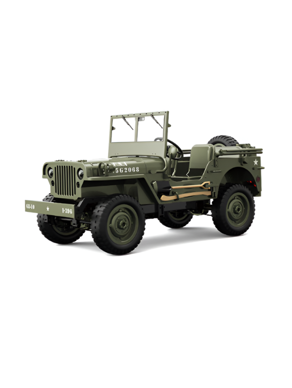 JJRC C8815 RC Military Jeep, Off-Road Crawler with LED Lights & Rechargeable Battery MD540.