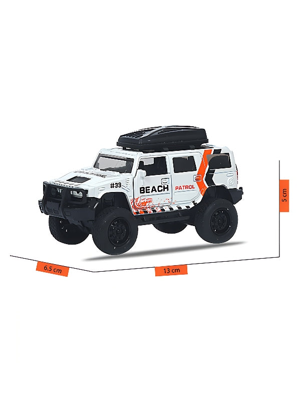 Jeep Racing Car Off Road Diecast - White (MS_M-12)