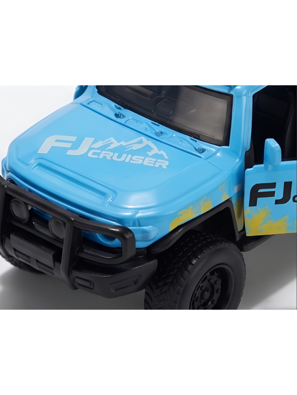 Diecast Jeep Wrangler Rubicon Off-Road - Blue 1:36 Scale Toy Car with Openable Doors and Roof Rack LMI12403