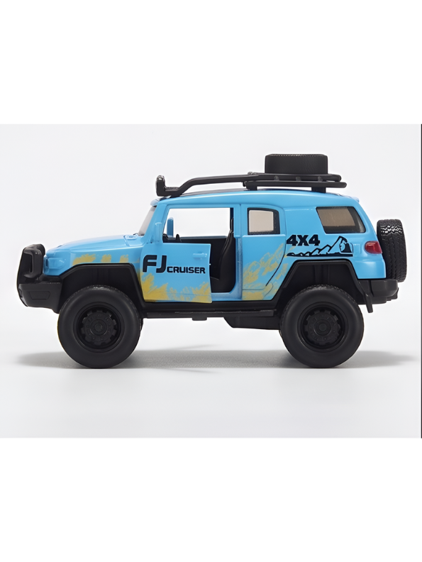 Diecast Jeep Wrangler Rubicon Off-Road - Blue 1:36 Scale Toy Car with Openable Doors and Roof Rack LMI12403