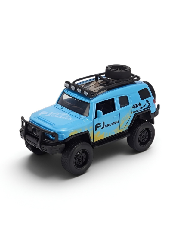 Pack Of 4 Diecast Jeep Wrangler Rubicon Off-Road - 1:36 Scale Toy Car with Openable Doors and Roof Rack LMI12403