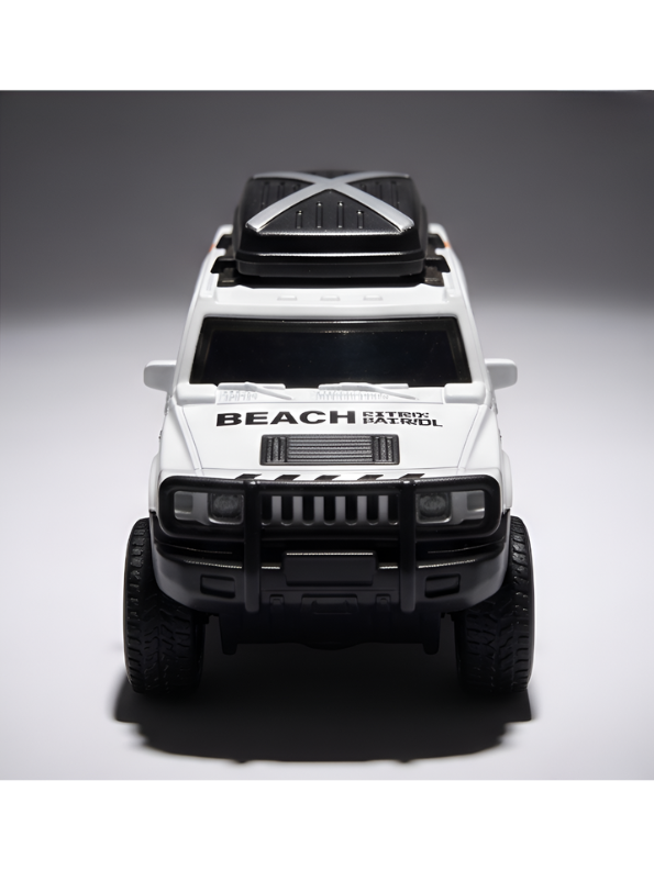 Diecast Jeep Wrangler Rubicon Off-Road - White 1:36 Scale Toy Car with Openable Doors and Roof Rack LMI12403