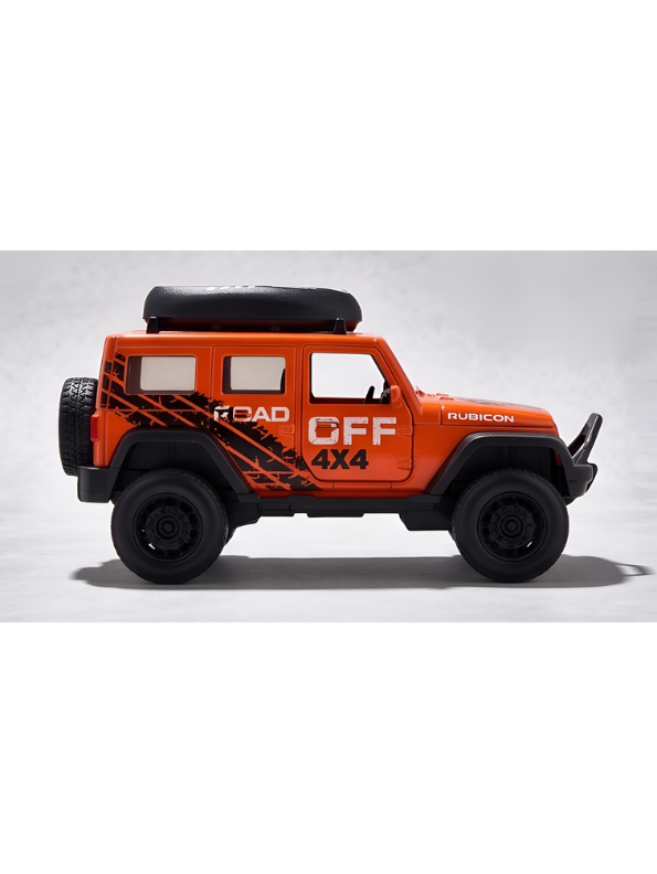 Diecast Jeep Wrangler Rubicon Off-Road 1:36 Scale Toy Car with Openable Doors and Roof Rack LMI12403