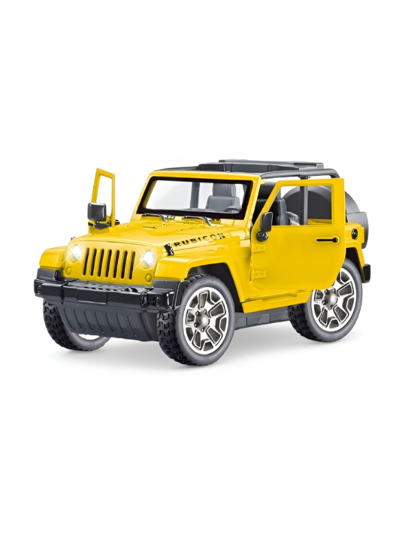 Jeep Wrangler Toy Car Diecast Model Car Yellow NX13625.