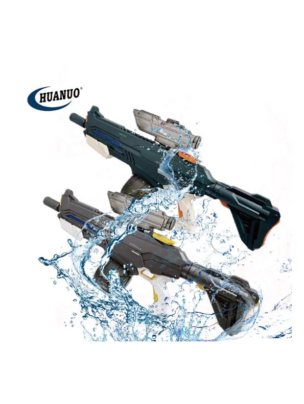 Glacier Green - StormJet X1 Electric Water Gun – LED Light-Up, Auto Suction, Long-Range Squirt Gun
