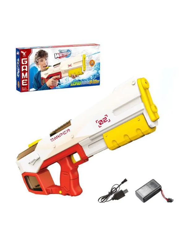 Saffron Blaze - JetForce 3000 - Electric Water Gun - 450CC, 39 FT Range, Electric & Manual Squirt Gun for Adults & Kids