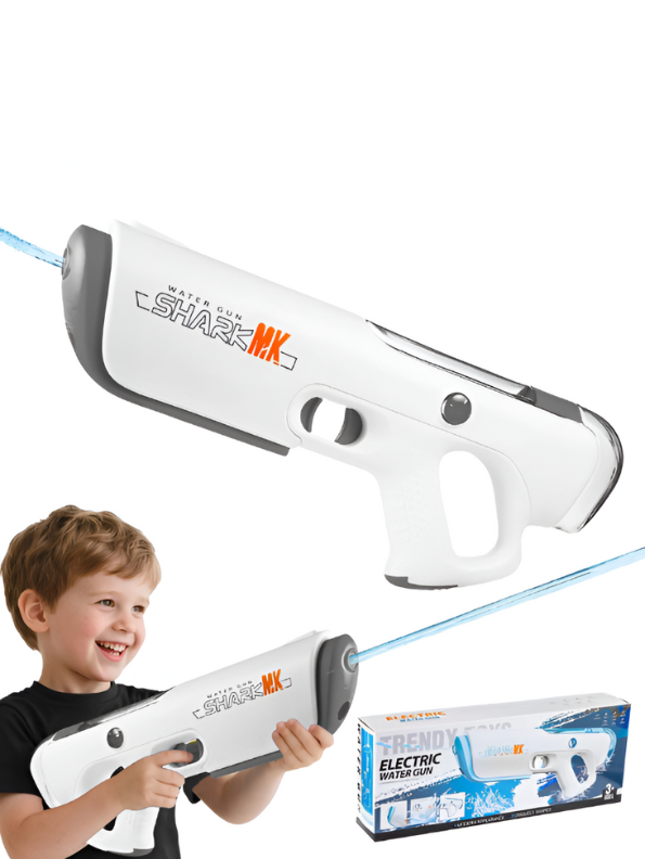 JetStream - Rechargeable Electric Water Gun | High-Speed Automatic Squirt Gun for Kids & Adults | Outdoor Summer & Holi Play Grey LMI14261.