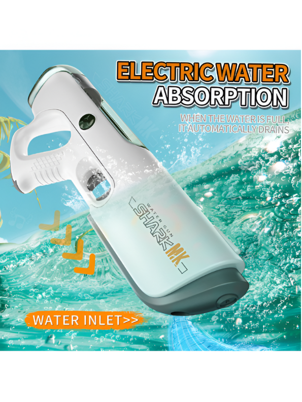 JetStream - Rechargeable Electric Water Gun | High-Speed Automatic Squirt Gun for Kids & Adults | Outdoor Summer & Holi Play Blue LMI14261.