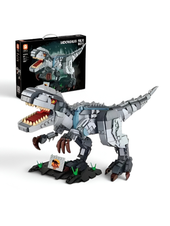 Jurassic Indominus Rex Building Block Model – Collectible Dinosaur Display Set TV6959.
