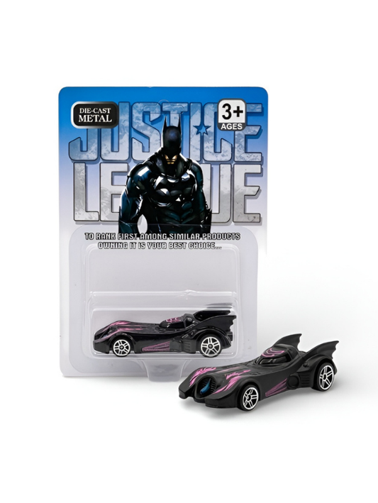 Justice League Batmobile Die-Cast Metal Toy Car – Black & Pink Edition LMI16583.