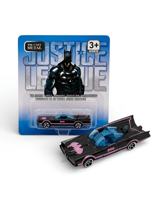 Justice League Series Retro Die-Cast Batmobile Toy Car – Black & Pink 1966 Style LMI16583.