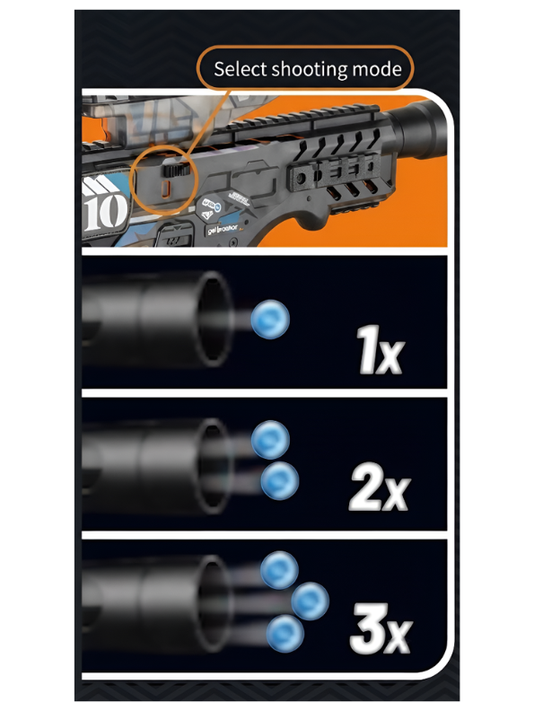 K10 Sniper Electric Gel Blaster Toy Gun with Multi-Shot Modes LMI16910