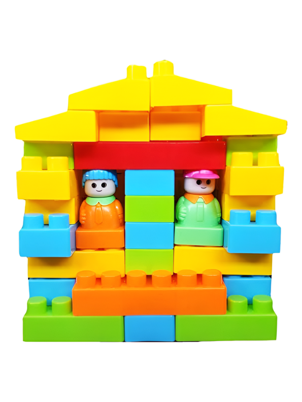 Kagofit 76 Pcs Educational Soft Building Blocks Playset with Storage Bag for Kids LMI7513