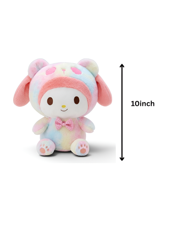 Kawaii Pastel Tie-Dye Sanrio-Inspired Plush Toy – 10-Inch Cute Animal Stuffed Animal ST11480