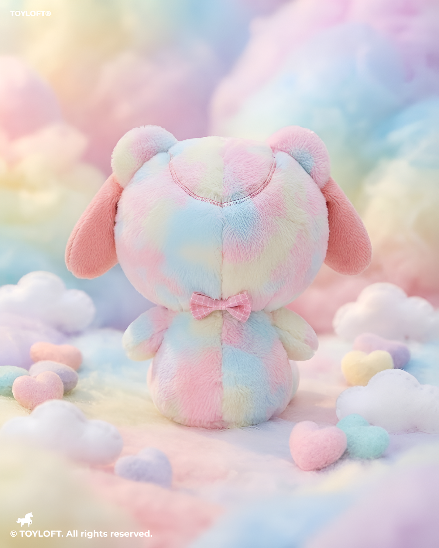 Kawaii Pastel Tie-Dye Sanrio-Inspired Plush Toy – 10-Inch Cute Animal Stuffed Animal ST11480