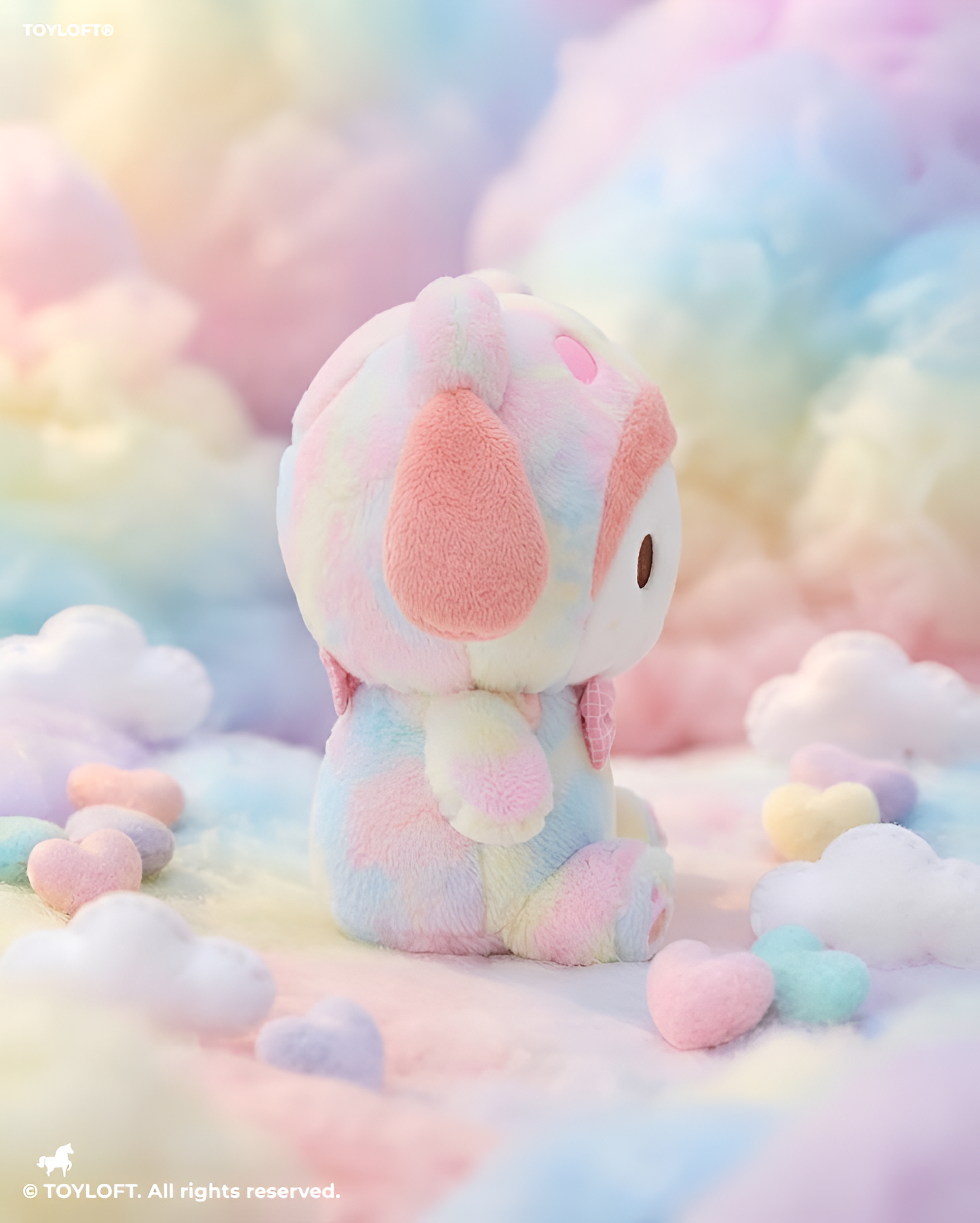 Kawaii Pastel Tie-Dye Sanrio-Inspired Plush Toy – 10-Inch Cute Animal Stuffed Animal ST11480