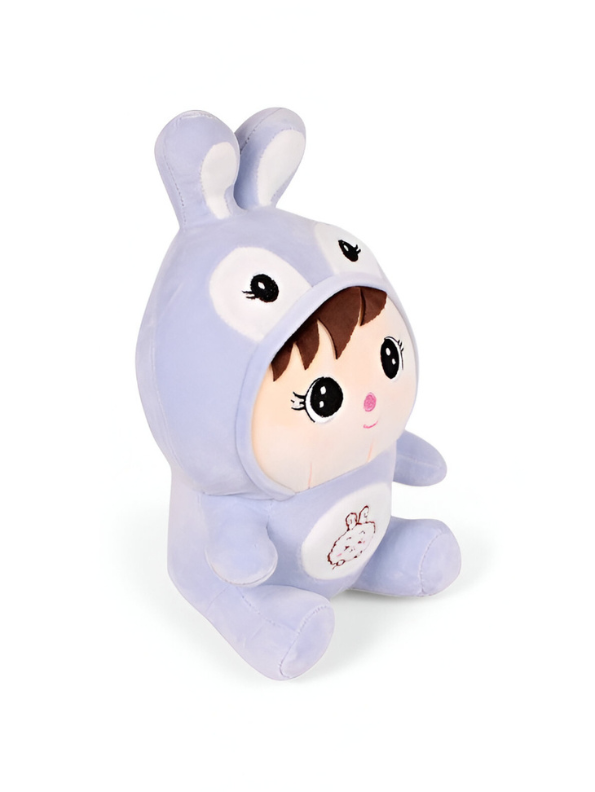 Kawaii Plush Doll – Anime Chibi Plushie Onesie with Removable Hood Lavender ST8920.