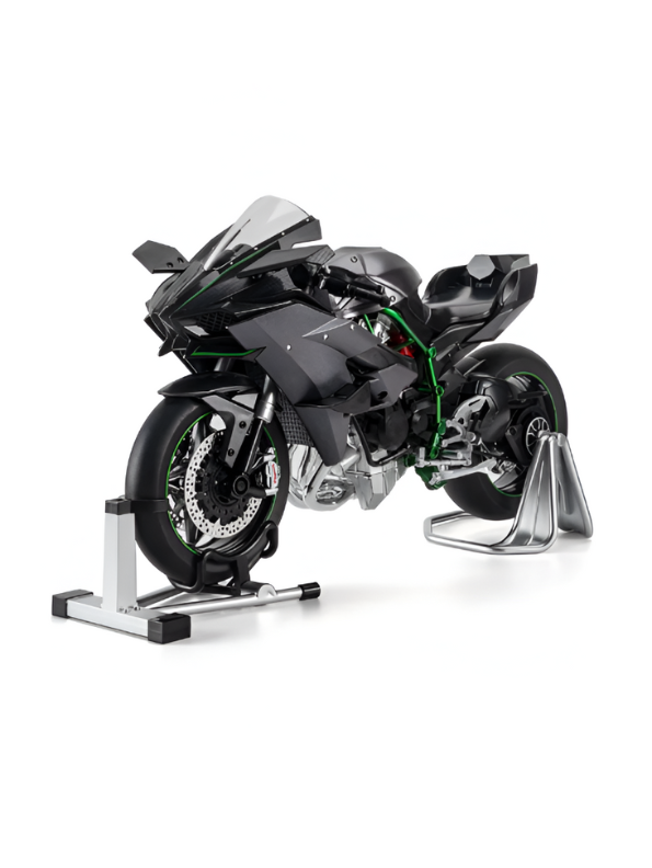 Kawasaki Ninja H2R 1/6 Scale Diecast Bike Model – Metal Collectible Motorcycle Replica with Moveable Parts & Stand - Black TV5903.