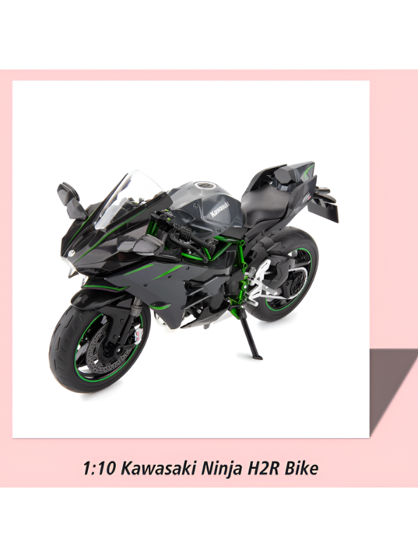 Kawasaki Ninja H2R Diecast Motorcycle Model 1:10 Scale TV7223.
