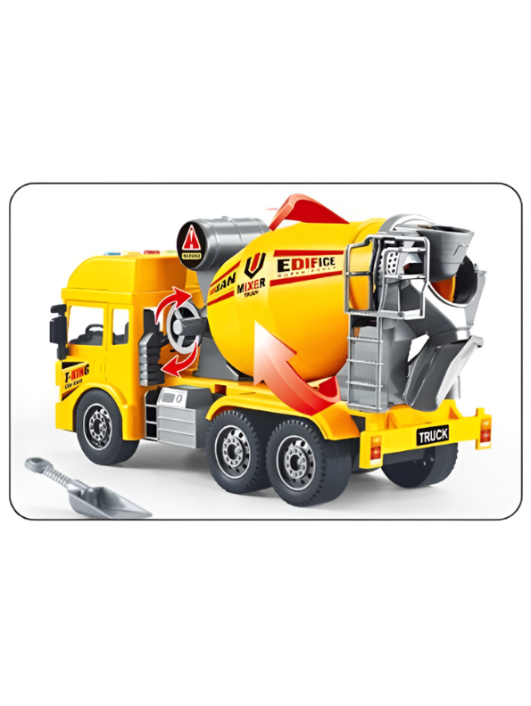 Kids Construction Cement Mixer Toy Truck with Lights, Sound & Rotating Drum TV6117.