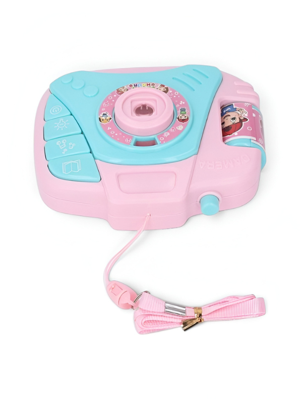 Kids Musical Toy Pink Camera with Light Projection and Sound Effects – Interactive Educational Learning Toy for Toddlers TV4720