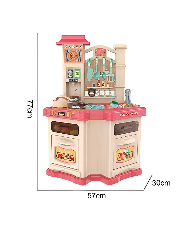 Kitchen Play Set Fryer, Ovens, Steam, Water, Crockery and more | Toy For Kids (L-M-1)