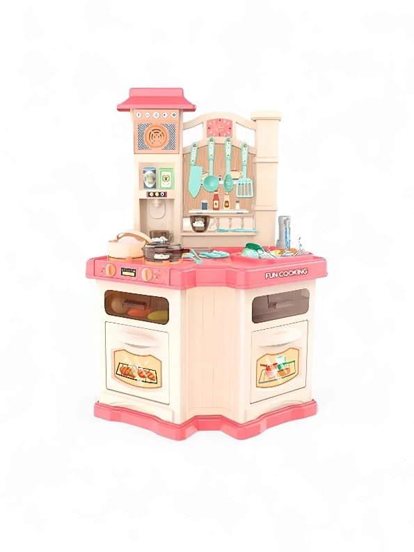 Kitchen Play Set Fryer, Ovens, Steam, Water, Crockery and more | Toy For Kids (L-M-1)