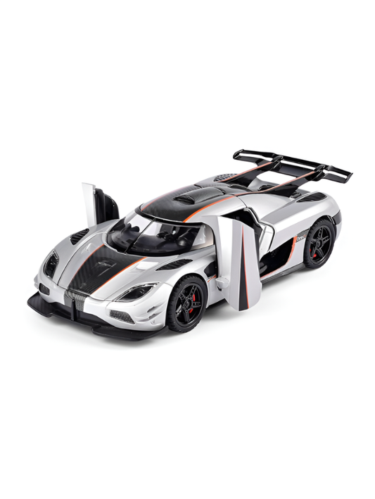 Koenigsegg Agera RS 1:32 Scale Model Car - Pull Back Toy with Sound & Light - High-Quality Die-Cast Metal Supercar for Collectors  LMI16110