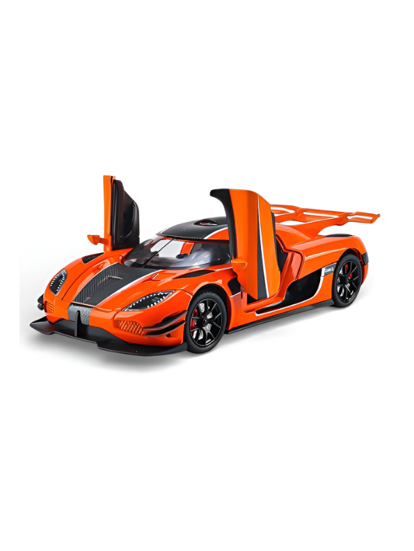 Koenigsegg Agera RS 1:32 Scale Diecast Metal Model Car | Authentic Detail Hypercar Replica with Opening Doors & Hood | Premium Collectible Toy Orange LMI16110